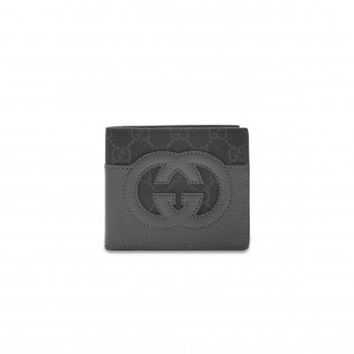 GUCCI CANVAS WITH LEATHER WALLET 701420 (21*9cm)